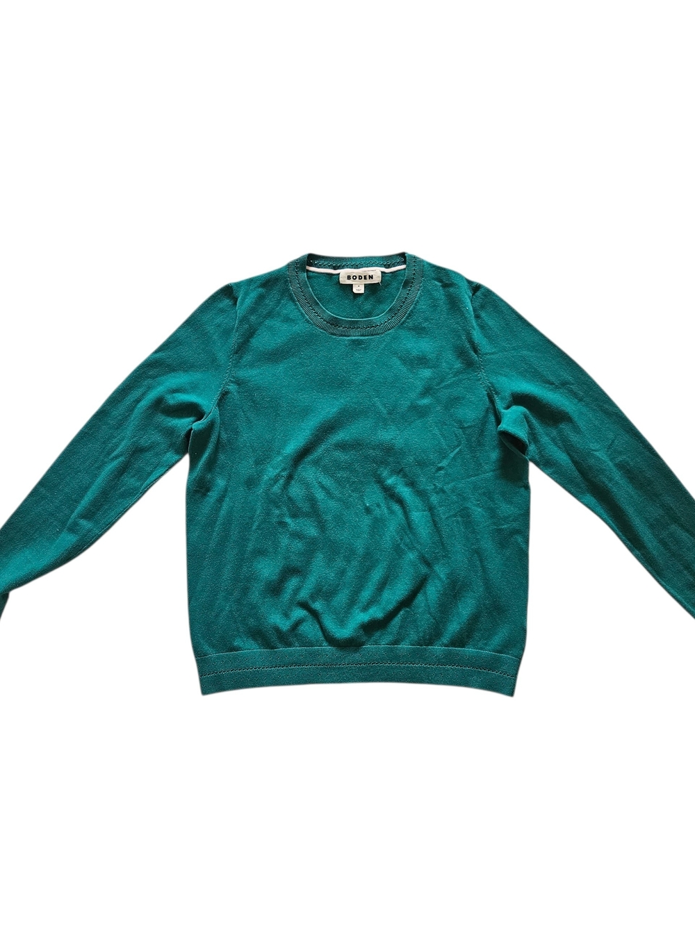 Boden Green Crewneck Pullover Sweater Size M